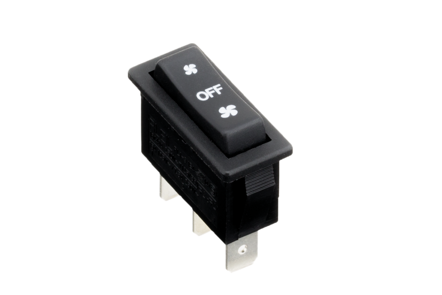 Interrupteur à Bascule SPDT 3 Positions (On-Off-On) – Dimensions 13 X 19 Mm – Bornes 4,8 Mm – Noir – 250V/10A - 3