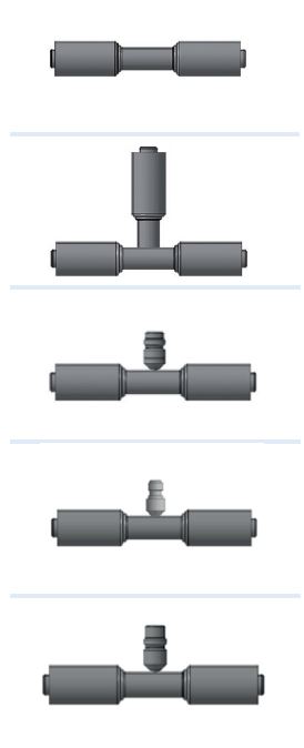 CRIMP FITTING - ANSCHLUSS - RECHTS & T-förmig - Siroco